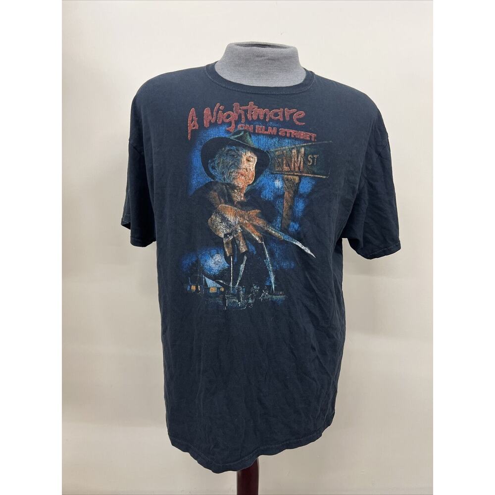 Horror Nightmare on Elm Street Freddy Krueger Graphic Tee Shirt XL Black FSChrty